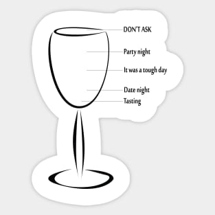 wine funny Modern Bar Cart Sticker